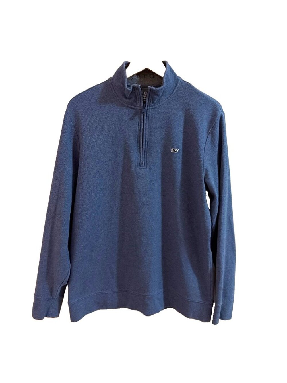 Vineyard Vines Performance Men's Quarter Zip Pullover Top Size L Blue Preppy EUC